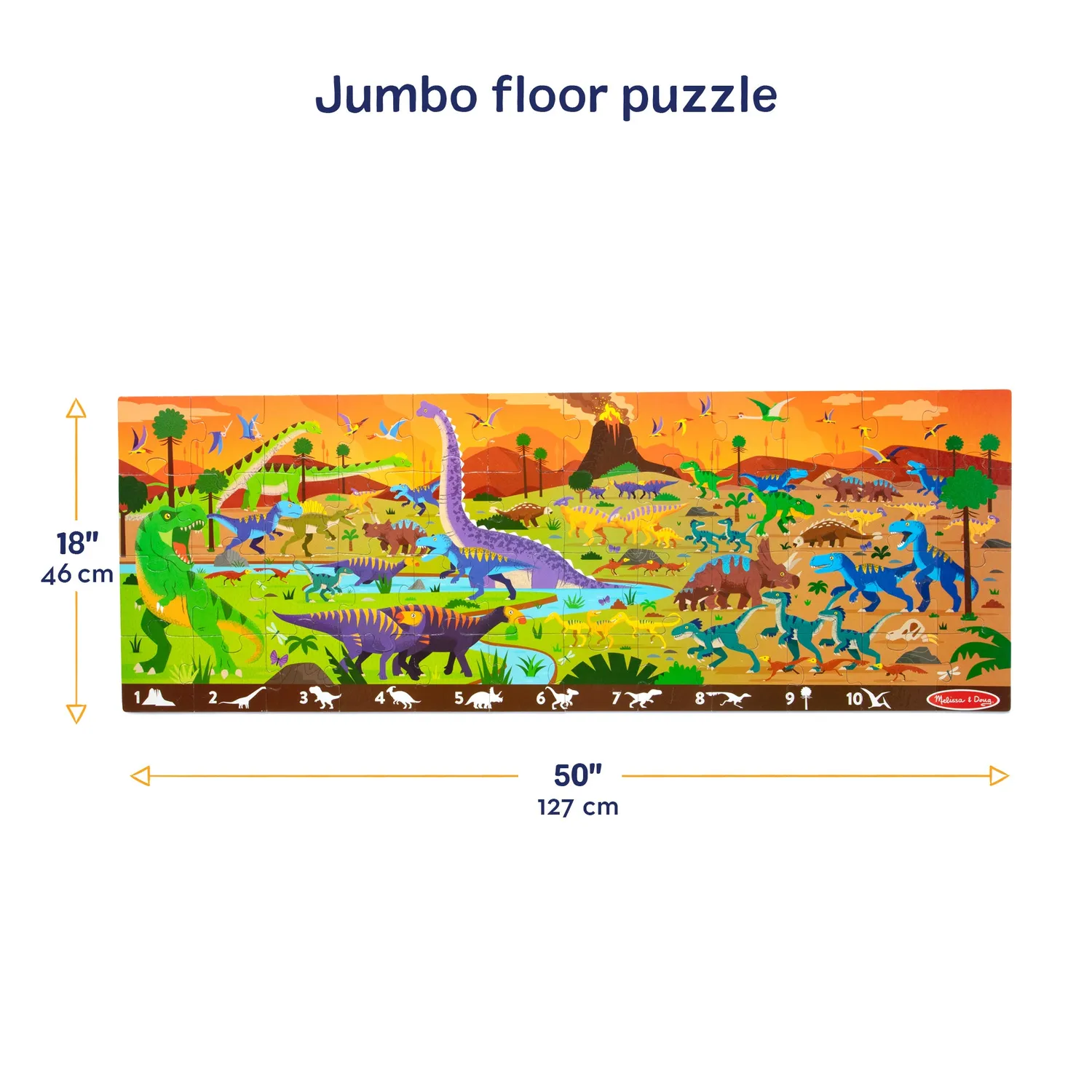 Melissa & Doug Land of Dinosaurs vloerpuzzel 48 stukjes dino