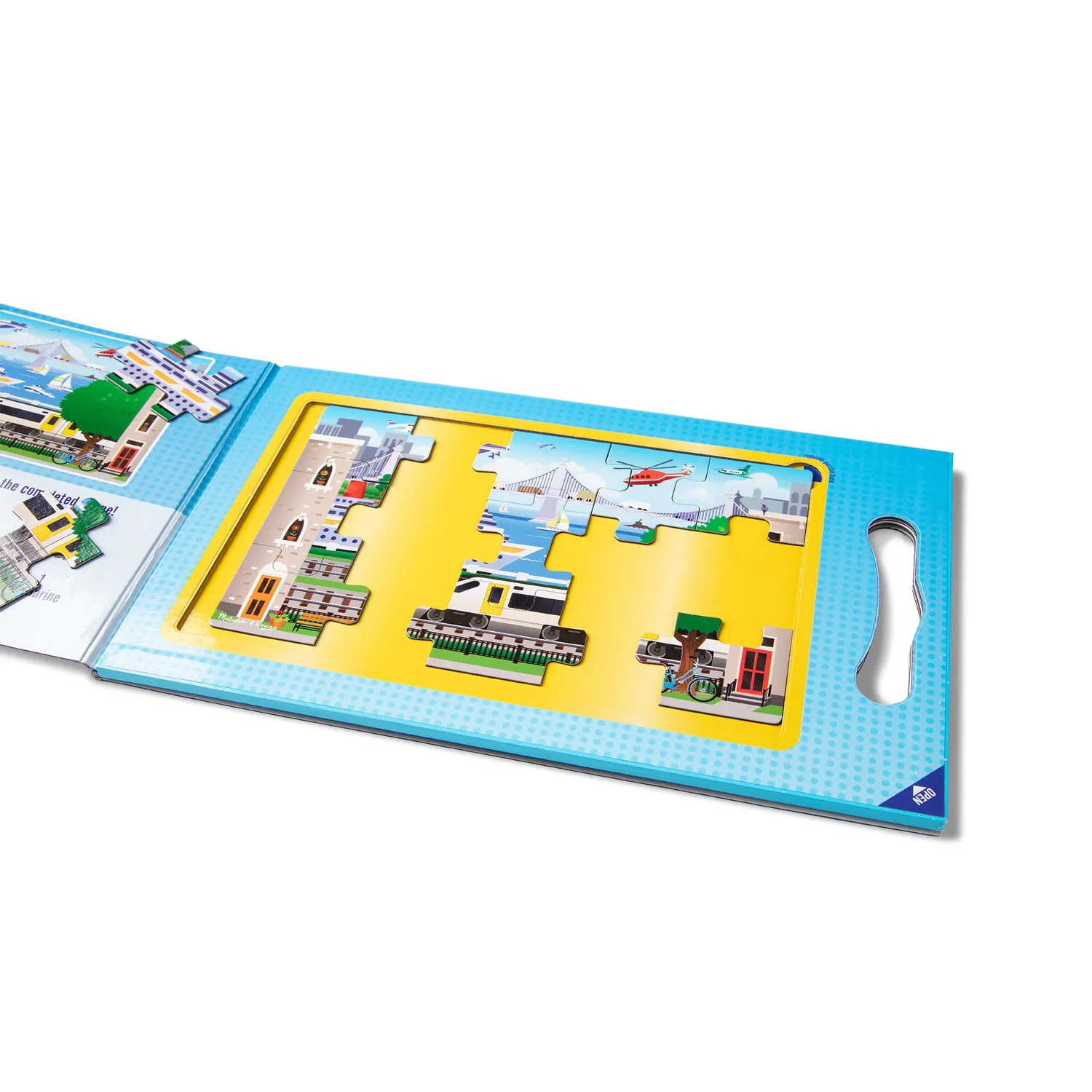Melissa & Doug Take-Along Vehicles magneetpuzzel 2x15 stukjes