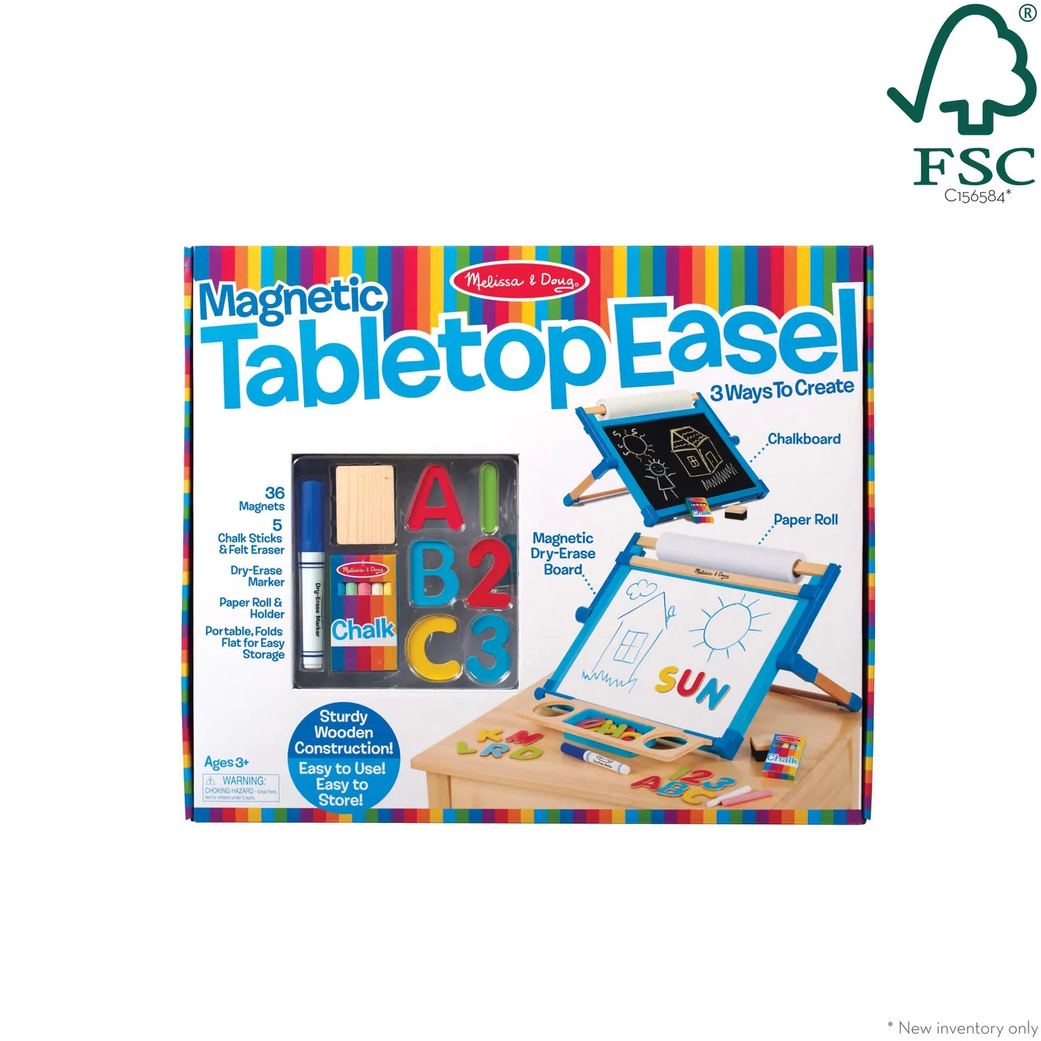 Melissa & Doug Double-Sided tafelezel magnetisch inklapbaar