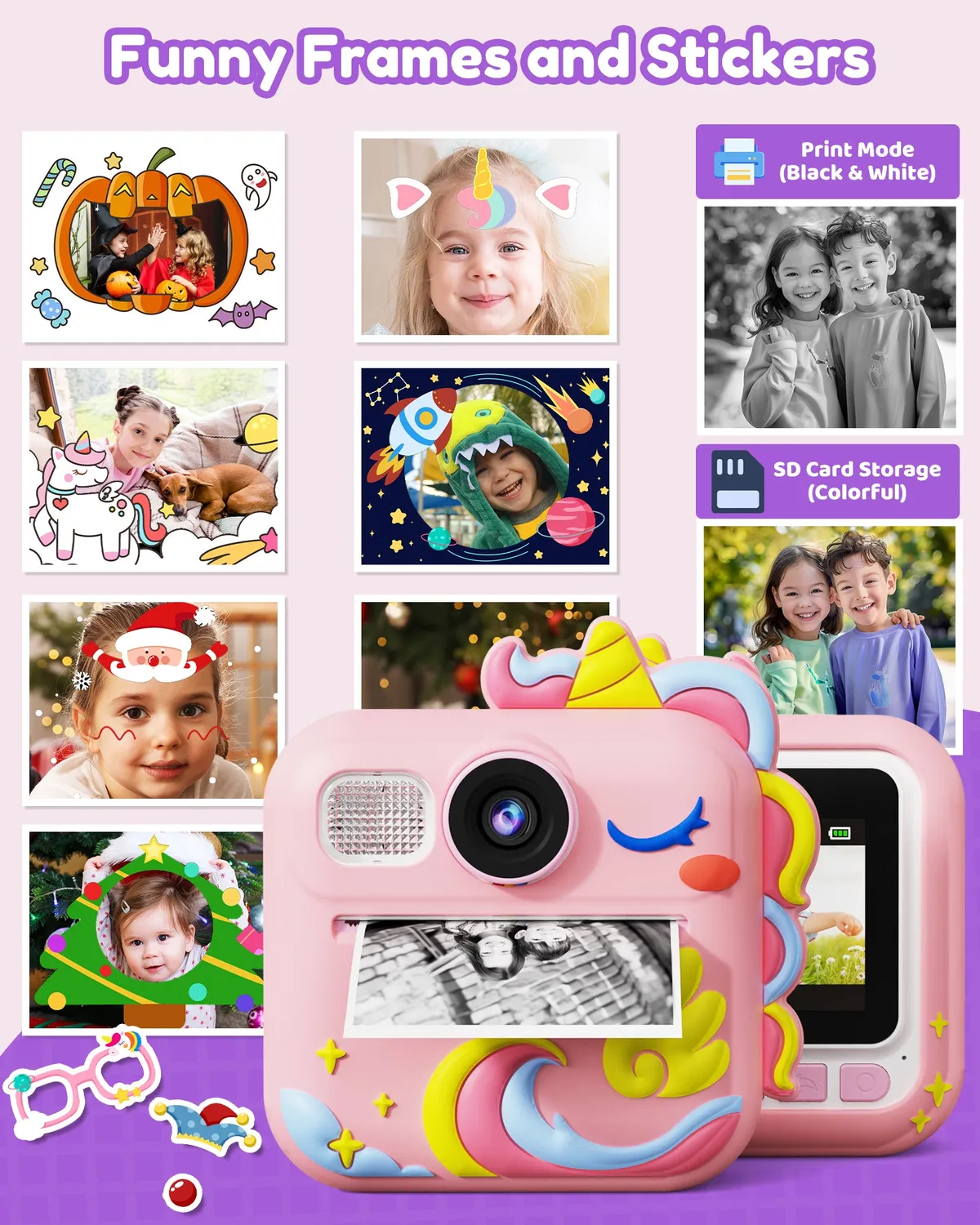 KOKODI Kids Instant Print Camera kindercamera roze
