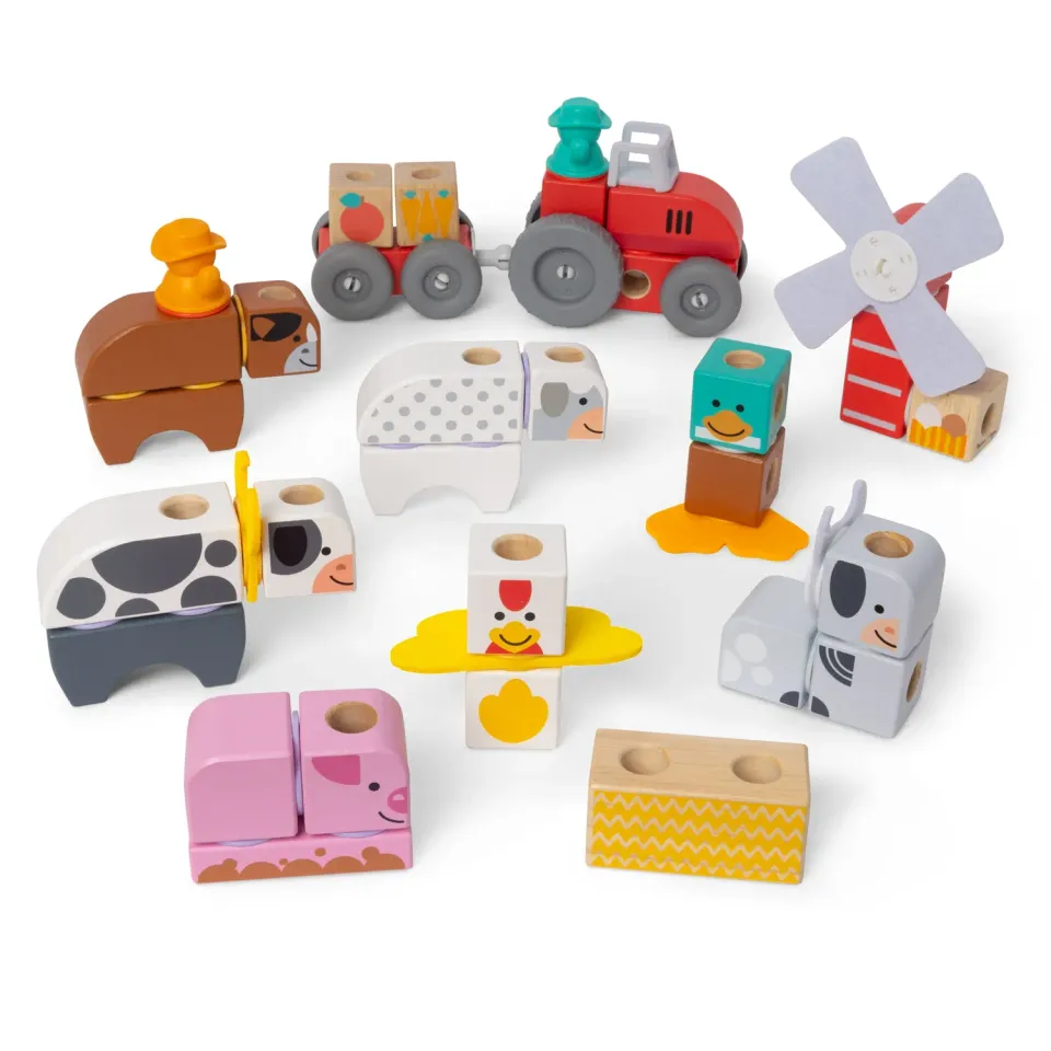 Melissa & Doug Blockables boerderij bouwblokken 2-pack bundel
