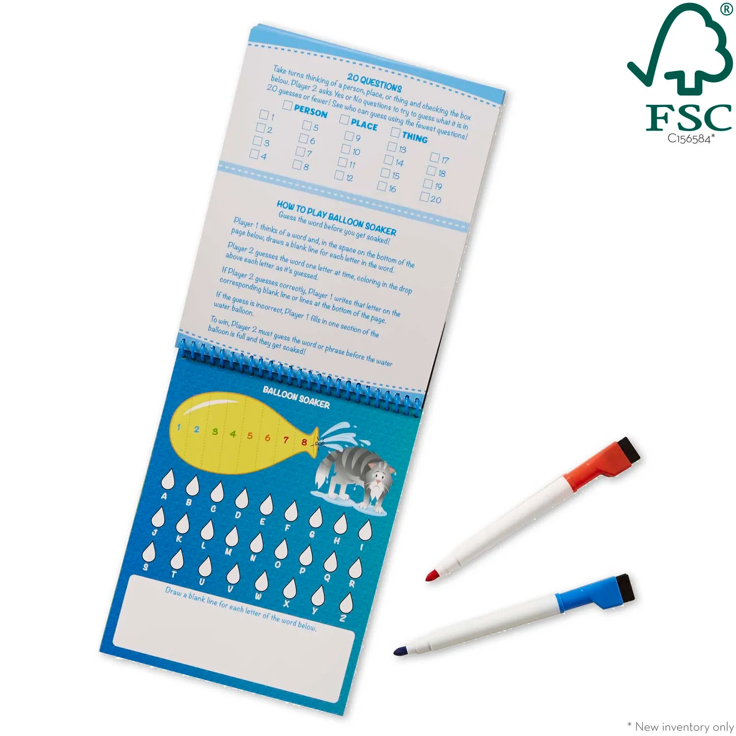 Melissa & Doug Game On! Wipe-Off activiteitenboek reizen 6-8 jaar