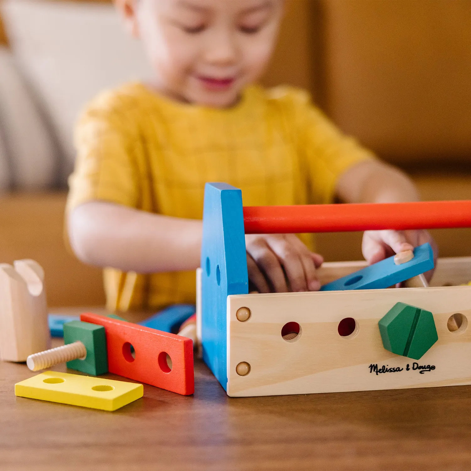 Melissa & Doug Wooden Take-Along Tool Kit Gereedschapskist 24-delig