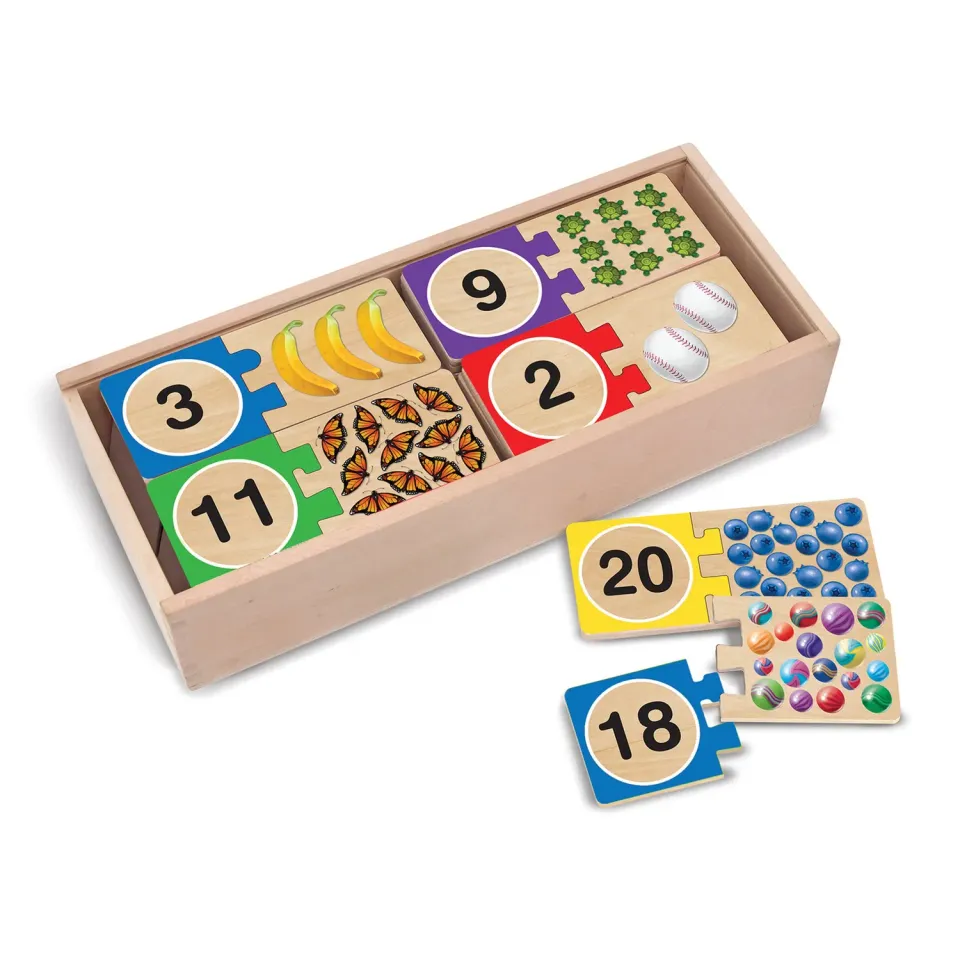 Melissa & Doug Self-Correcting Number Puzzles houten puzzel