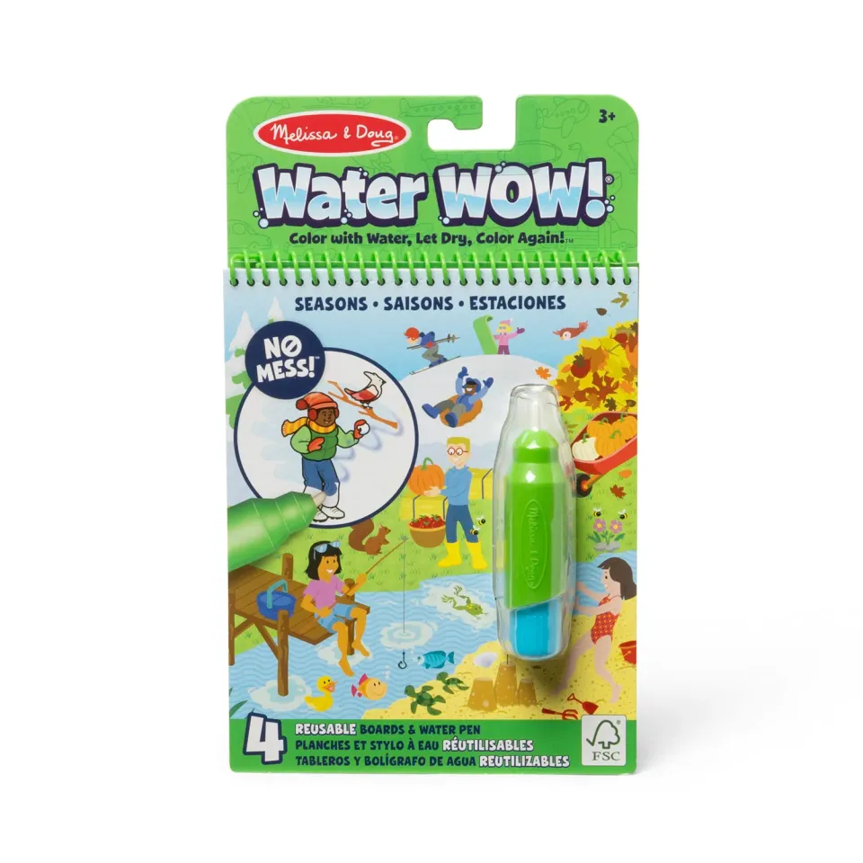 Melissa & Doug Water WOW! Seasons watertinten kleurboek herbruikbaar