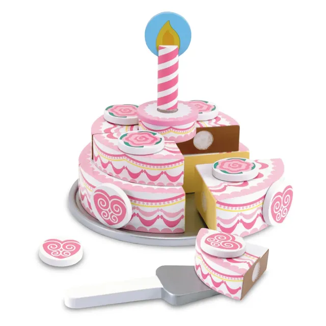 Melissa & Doug Triple-Layer Party Cake houten speelgoedtaart