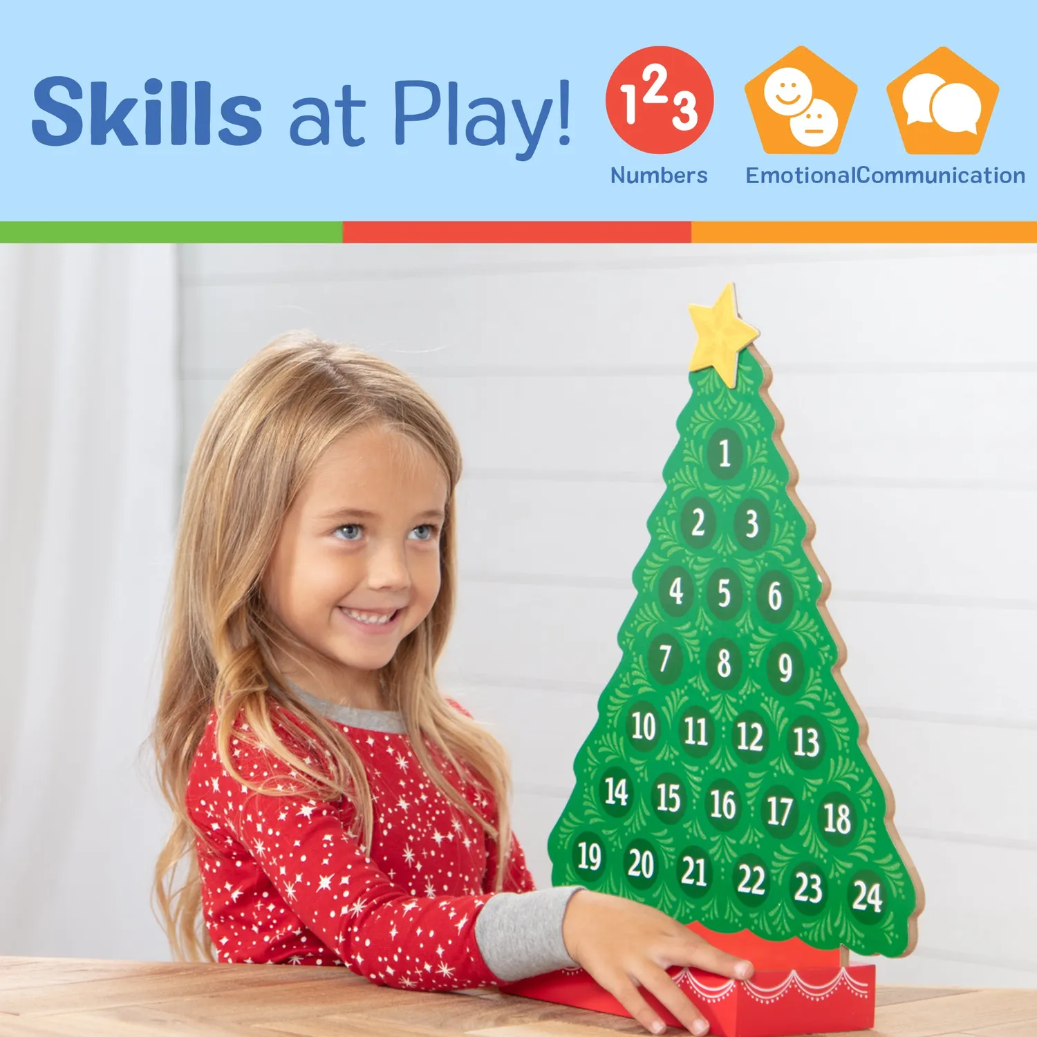 Melissa & Doug Countdown to Christmas adventskalender hout 25-delig