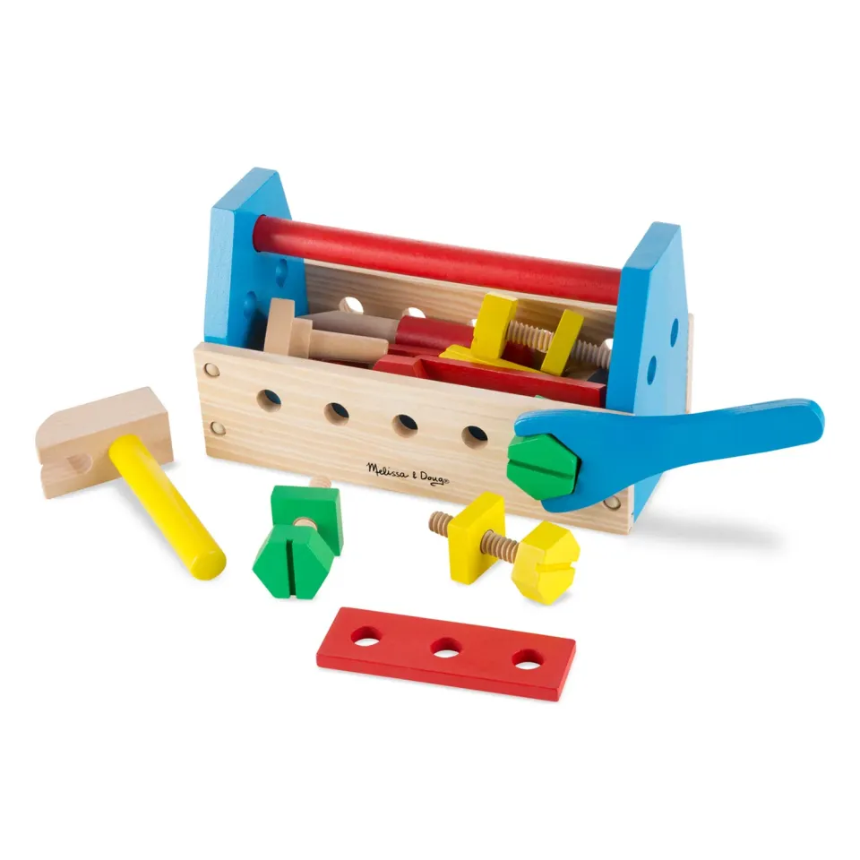 Melissa & Doug Wooden Take-Along Tool Kit Gereedschapskist 24-delig