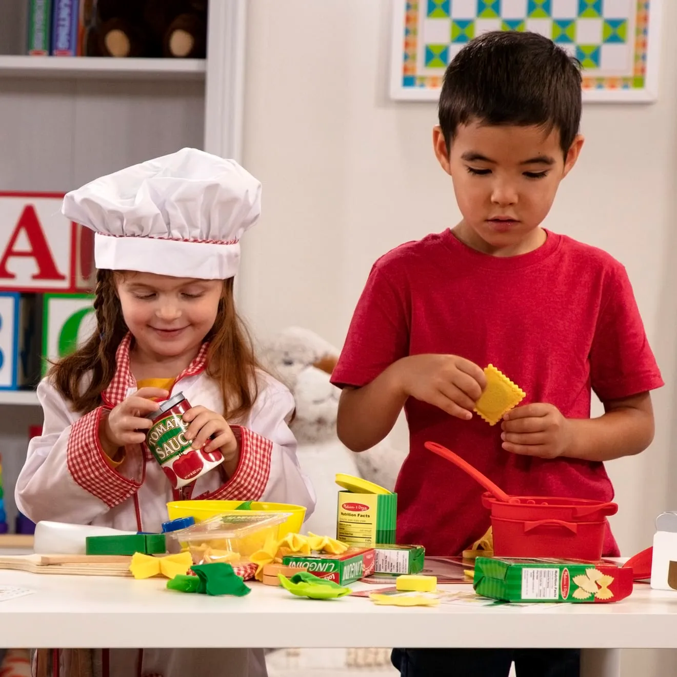 Melissa & Doug Prepare & Serve Pasta Speelset 50-delig vilten