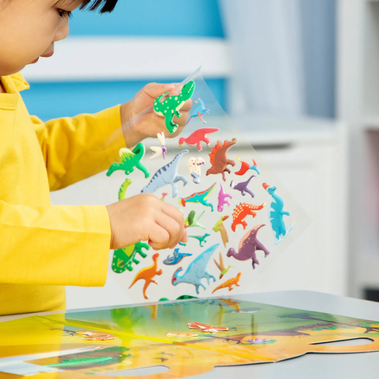 Melissa & Doug Puffy Sticker dino stickers herbruikbaar 36 stuks