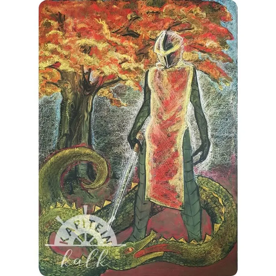 Ginger Fairy Kapitein Kalk Draak postkaart A6 pastel