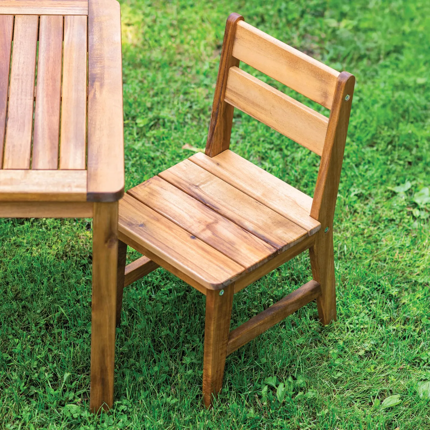 Guidecraft Acadia Outdoor tafel met stoelen 3-delig acacia