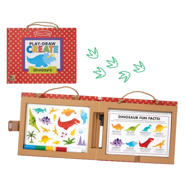 Melissa & Doug Natural Play dino magneet tekenset 41-delig