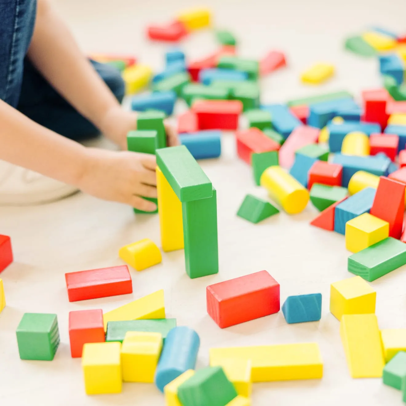Melissa & Doug houten bouwblokken 200 stuks 4 kleuren