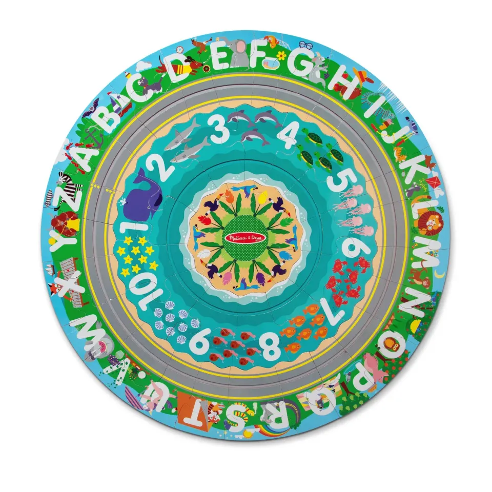 Melissa & Doug Round the Shore Tracks vloerpuzzel 48 stukjes leerzaam