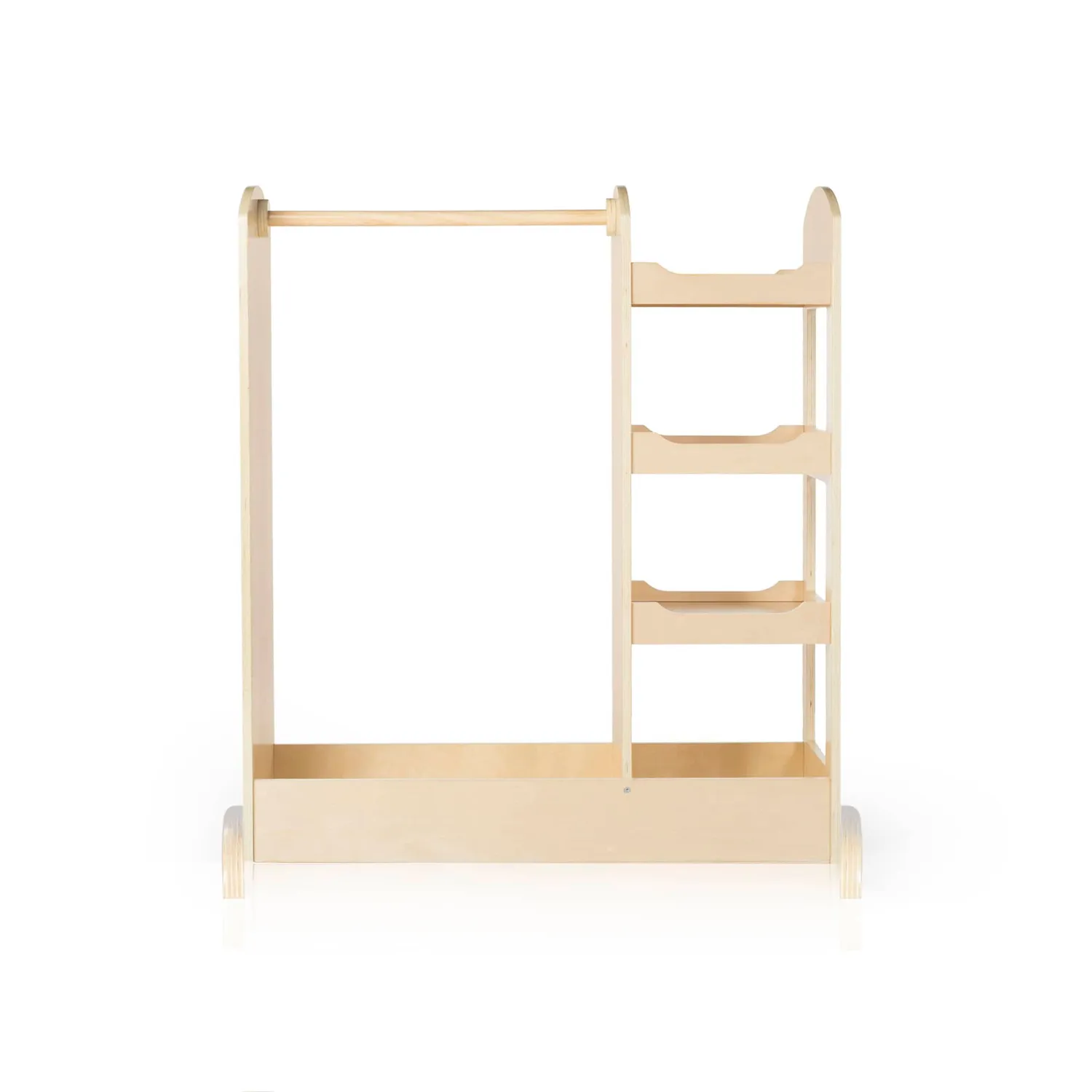 Guidecraft See and Store verkleedkast naturel hout met rek