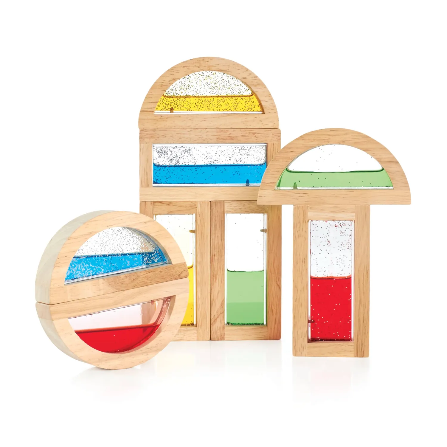 Guidecraft Rainbow Blocks Shimmering Water blokken 8 st