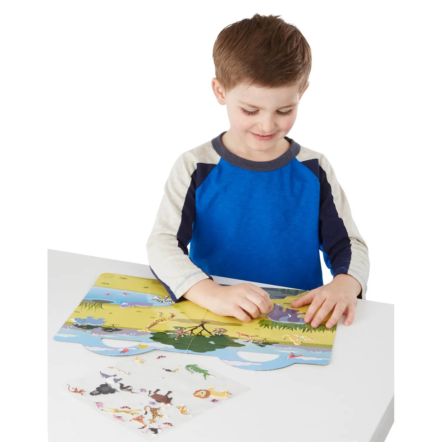 Melissa & Doug Puffy Sticker Safari stickerset 42 stuks