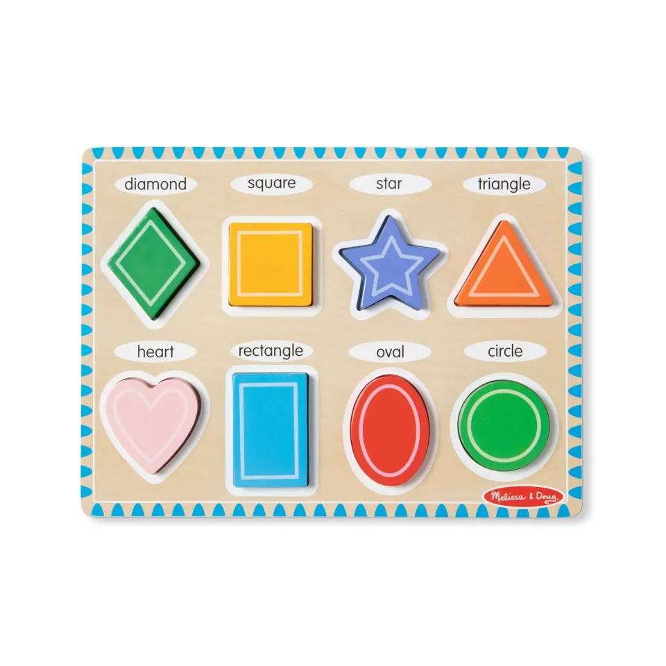 Melissa & Doug Shapes Chunky vormenpuzzel hout 8 stukjes