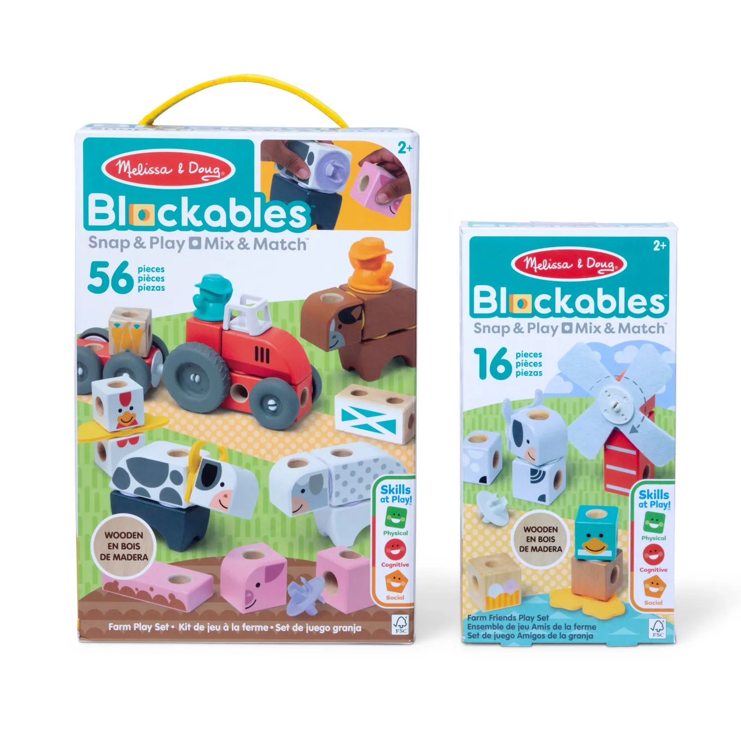 Melissa & Doug Blockables boerderij bouwblokken 2-pack bundel