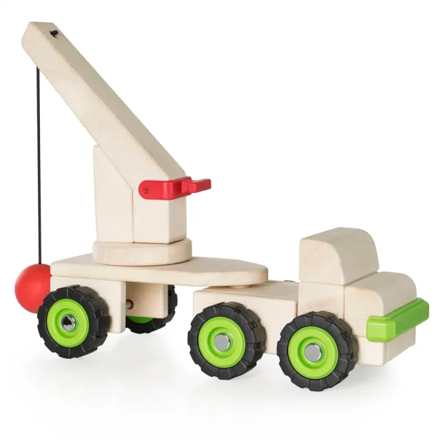 Guidecraft Block Science Big Wrecking Ball Truck sloopwagen