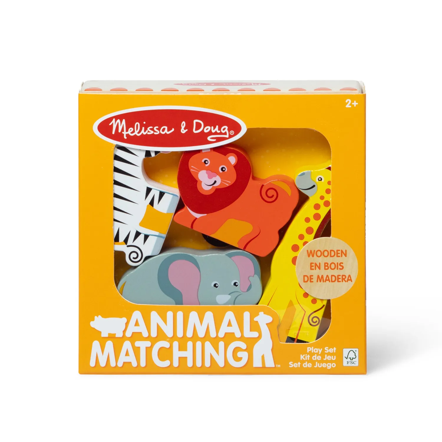 Melissa & Doug Houten Safari Dieren Matchspel 4 stuks