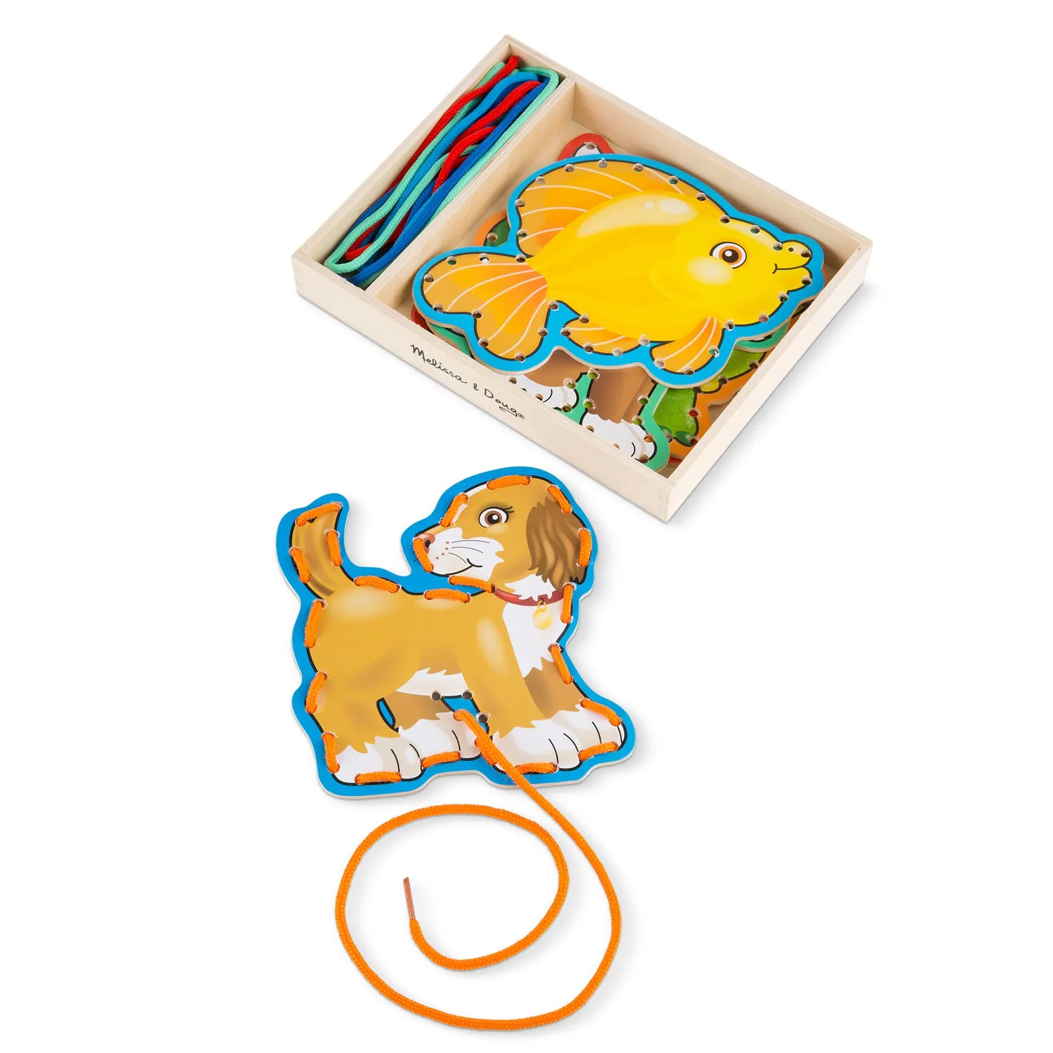 Melissa & Doug Lace & Trace rijgspel huisdieren 5 kaarten