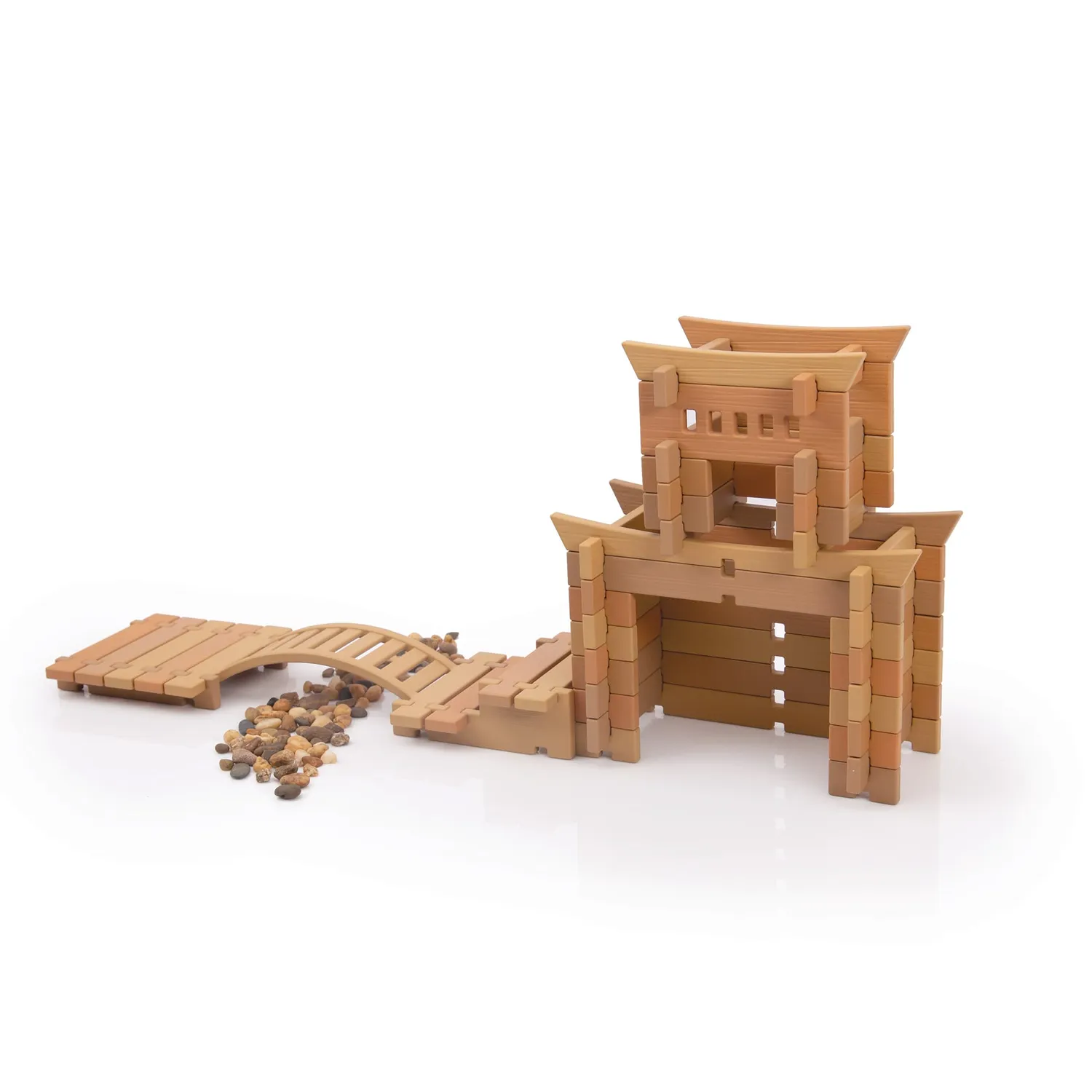 Guidecraft Tabletop Notch Blocks bouwblokken Eastern 87-delig