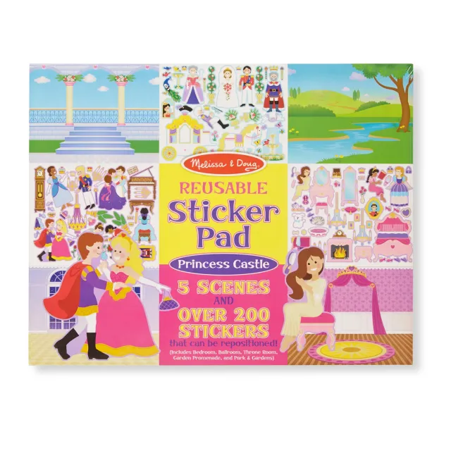 Melissa & Doug Princess Castle stickerboek 200 herbruikbare stickers
