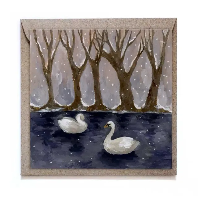 Ginger Fairy Winter Solitude kaart 12x12 cm met envelop