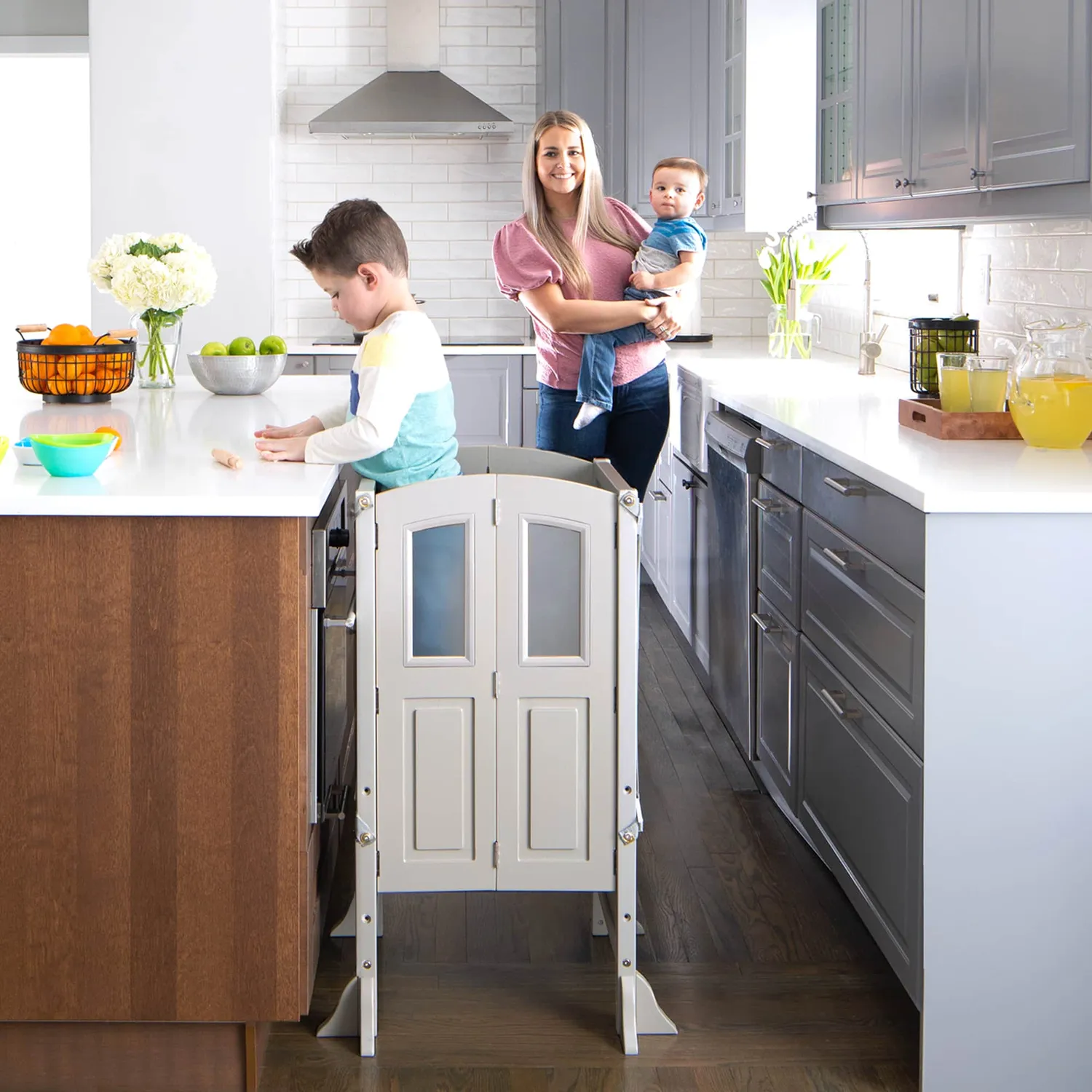 Guidecraft Martha Stewart Kitchen Helper leertoren linen white