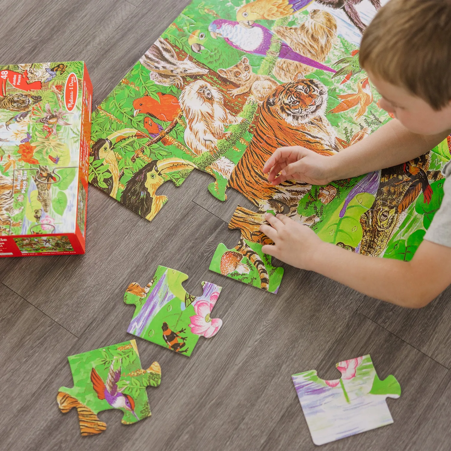 Melissa & Doug Rainforest Floor vloerpuzzel 48 stukjes regenwoud