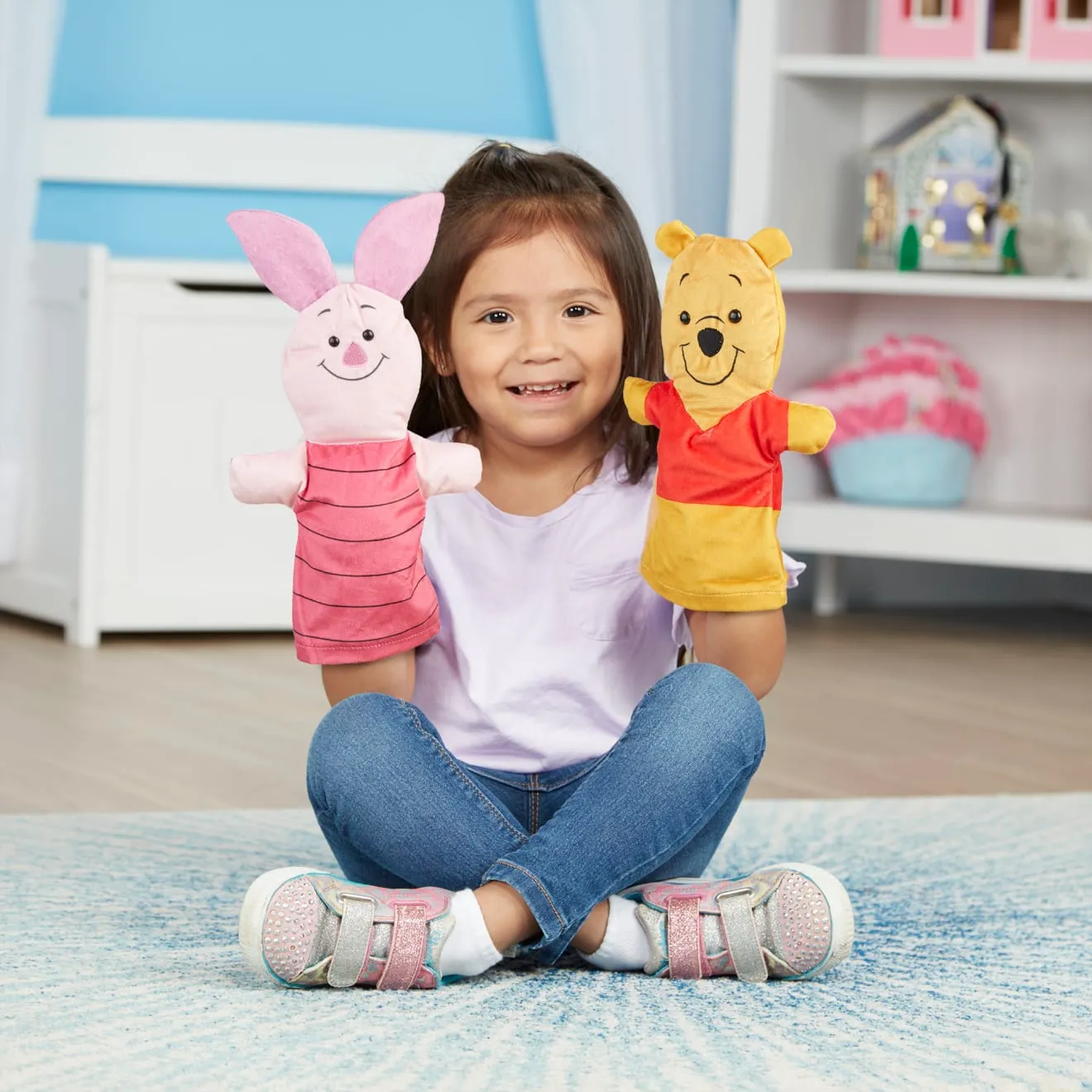 Melissa & Doug Disney Winnie the Pooh handpoppen set 4 stuks