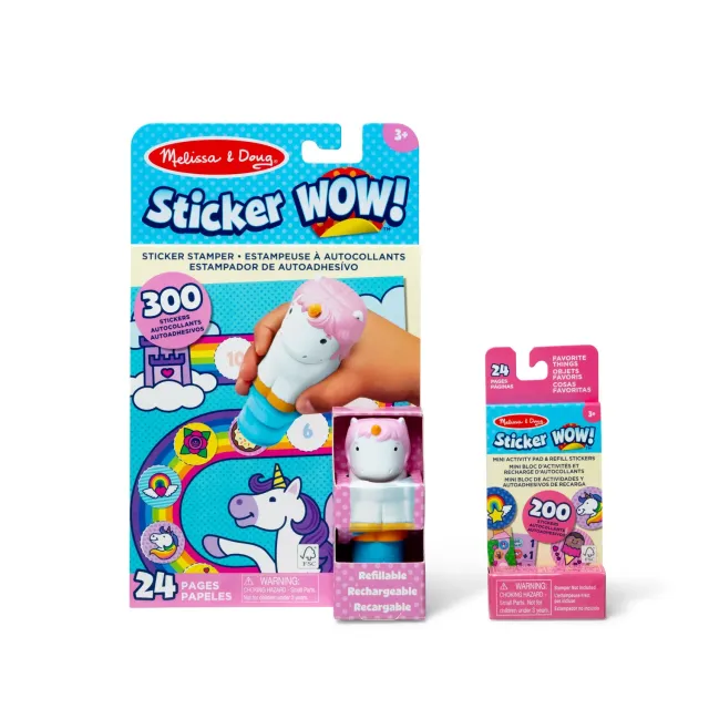 Melissa & Doug Sticker WOW! Unicorn stempelset 500 stickers