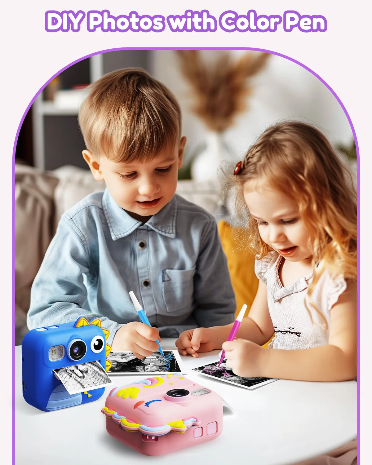 KOKODI Kids Instant Print Camera kindercamera roze