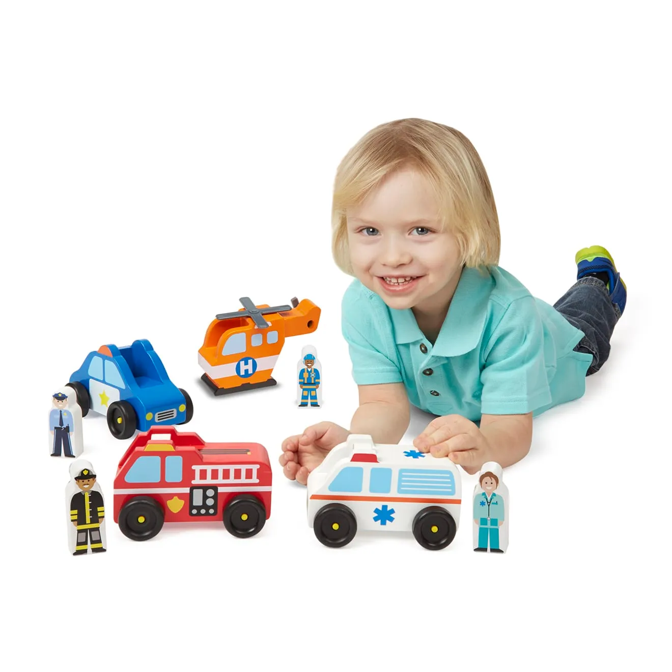 Melissa & Doug Emergency voertuigenset hout
