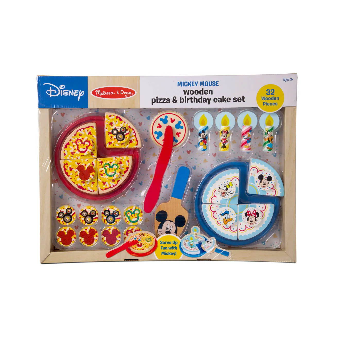 Melissa & Doug Mickey Mouse Pizza & Cake speelset hout