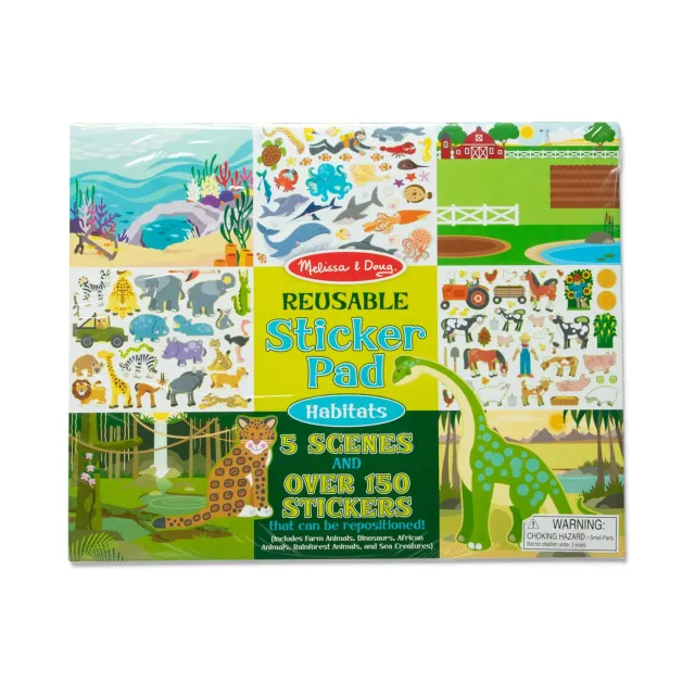 Melissa & Doug Habitats Stickerboek Herbruikbaar 150+