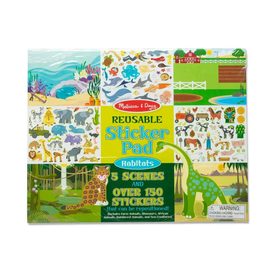 Melissa & Doug Habitats Stickerboek Herbruikbaar 150+