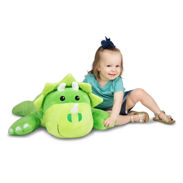 Melissa & Doug Cuddle Dinosaur knuffel jumbo groen dino
