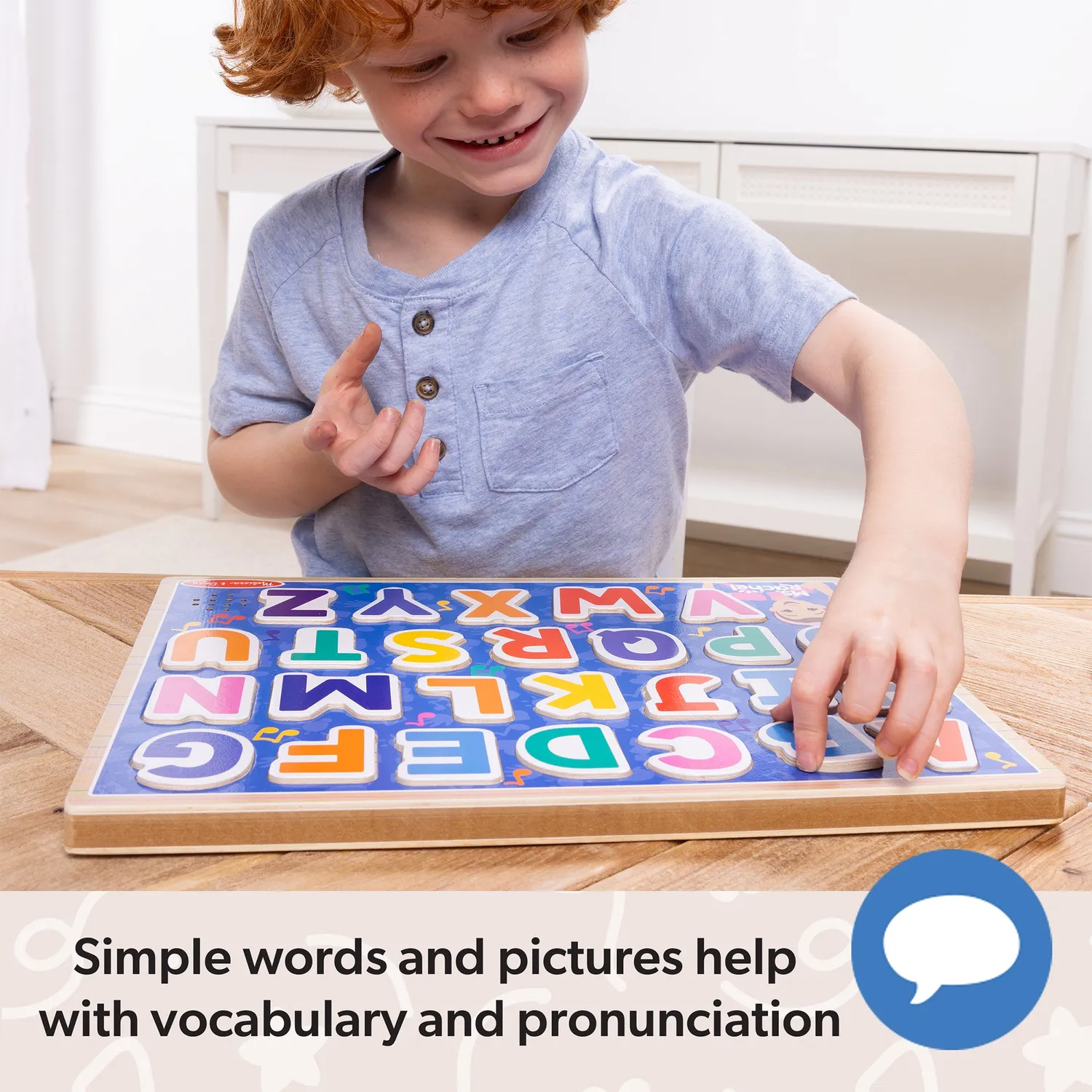 Melissa & Doug Ms Rachel letterpuzzel hout geluid 26-delig