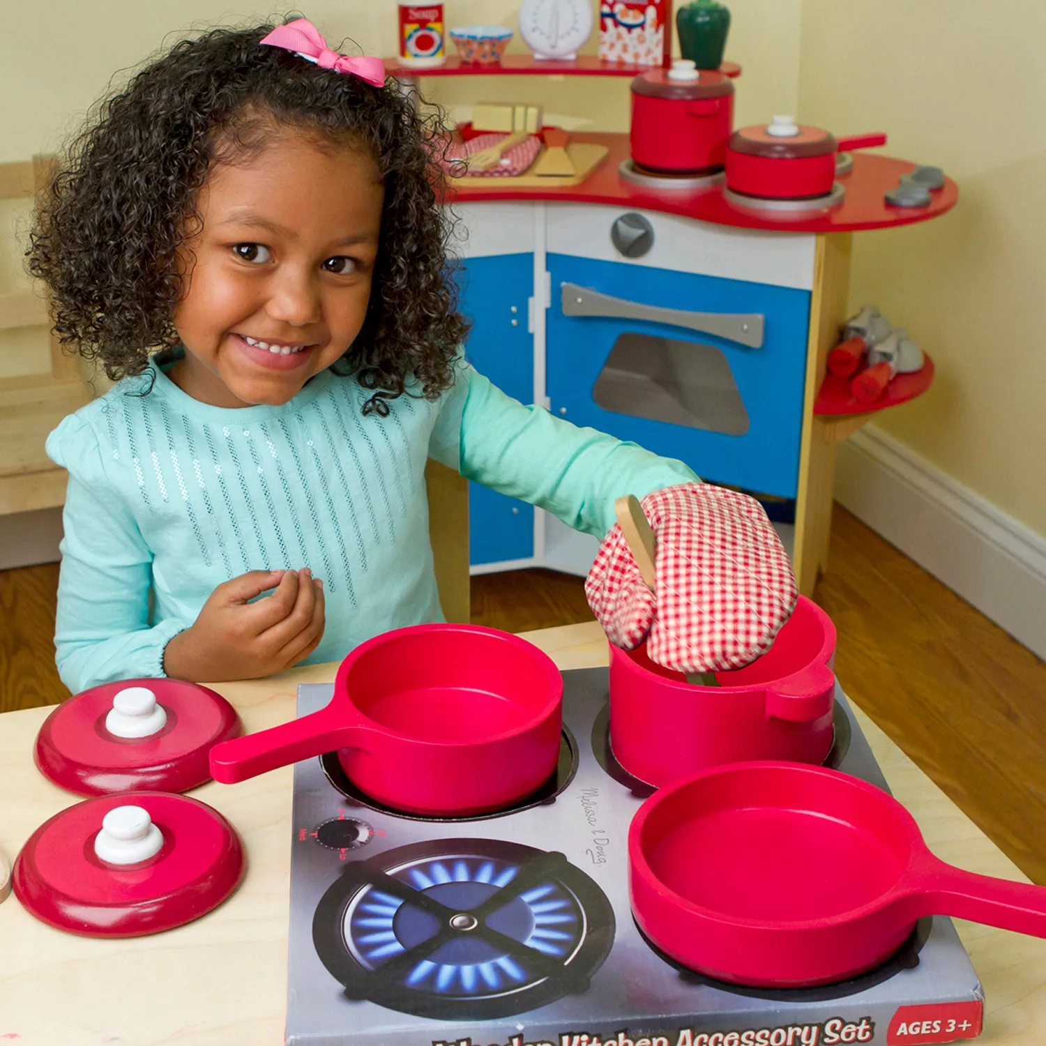 Melissa & Doug Wooden Kitchen Accessory Play Set 8-delig hout
