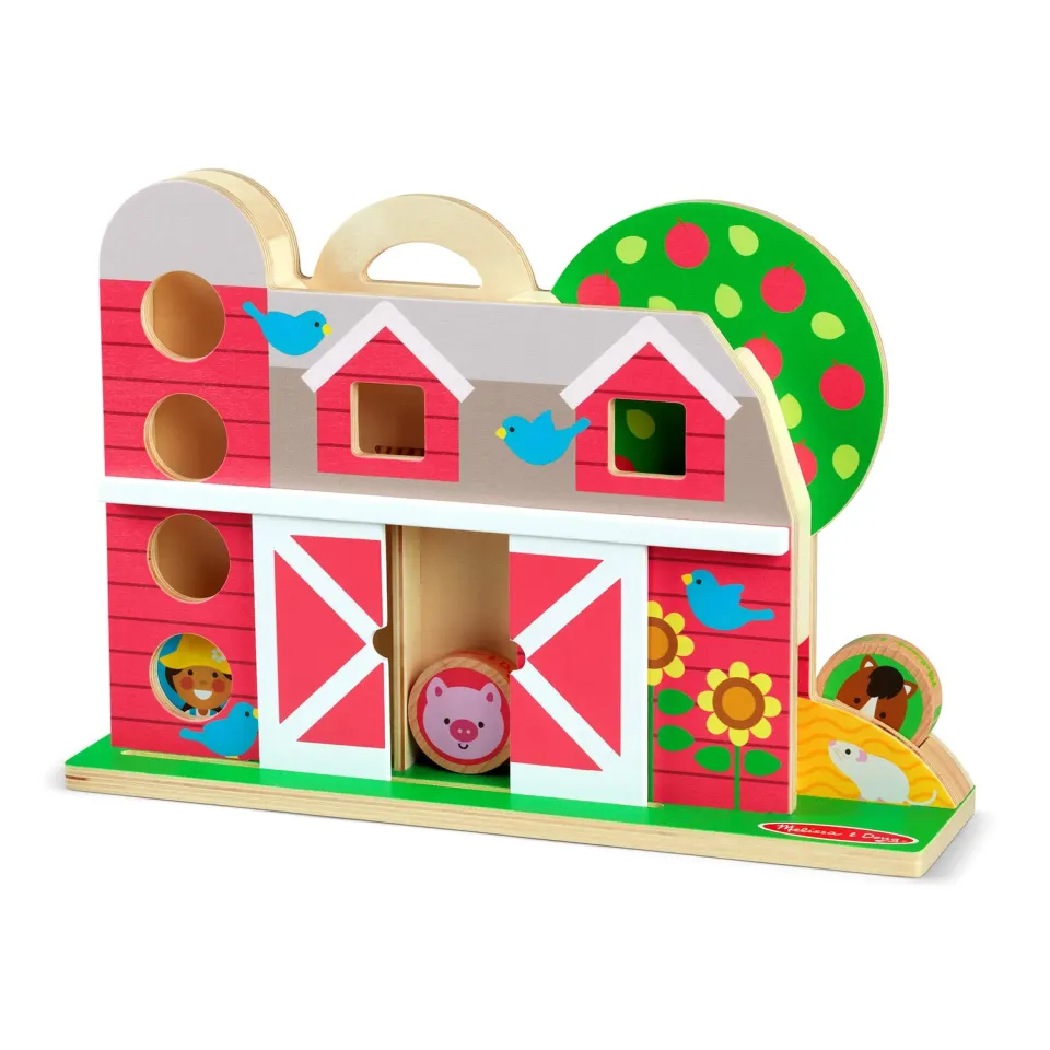 Melissa & Doug GO Tots Barnyard Tumble boerderijbaan hout