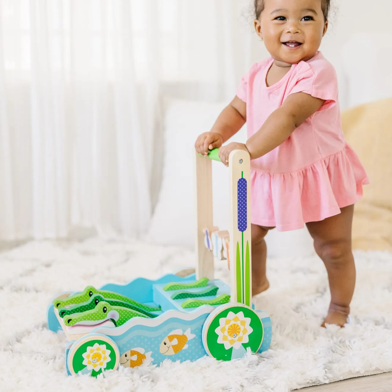 Melissa & Doug First Play Chomp & Clack Alligator duwspeelgoed