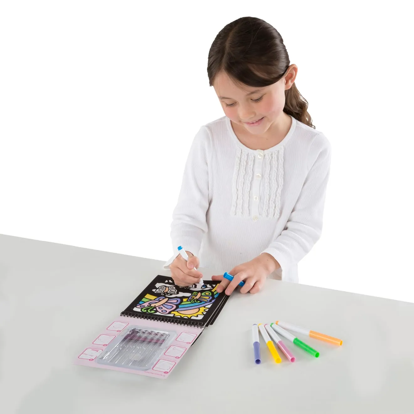 Magic Velvet Vlinder Kleurboek met Stiften