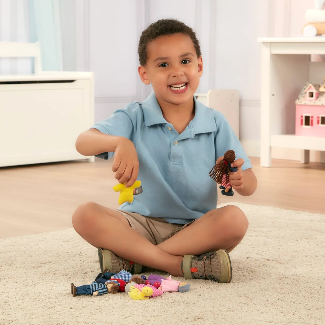 Melissa & Doug houten poppenfamilie 7 poppetjes beweegbaar