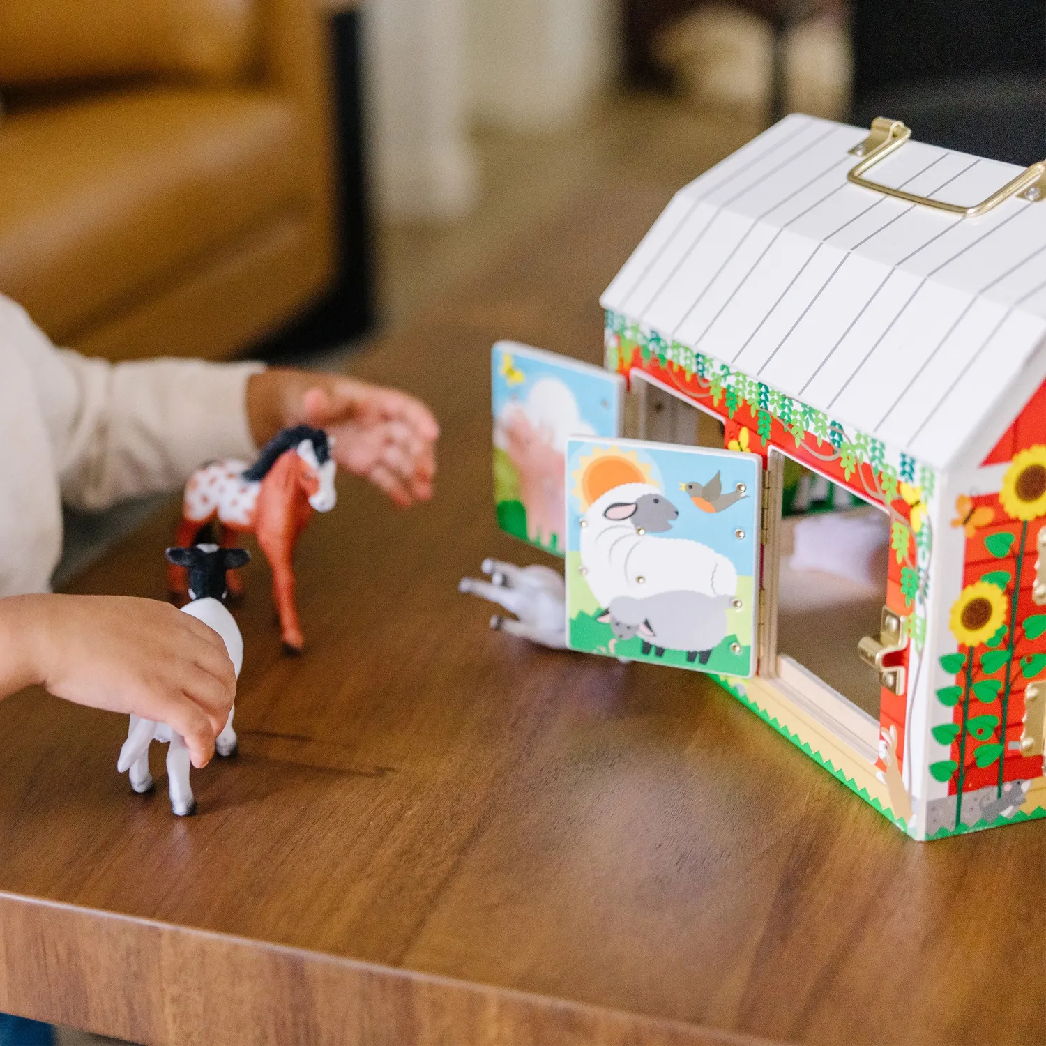 Melissa & Doug Latches Barn houten boerderij met dieren