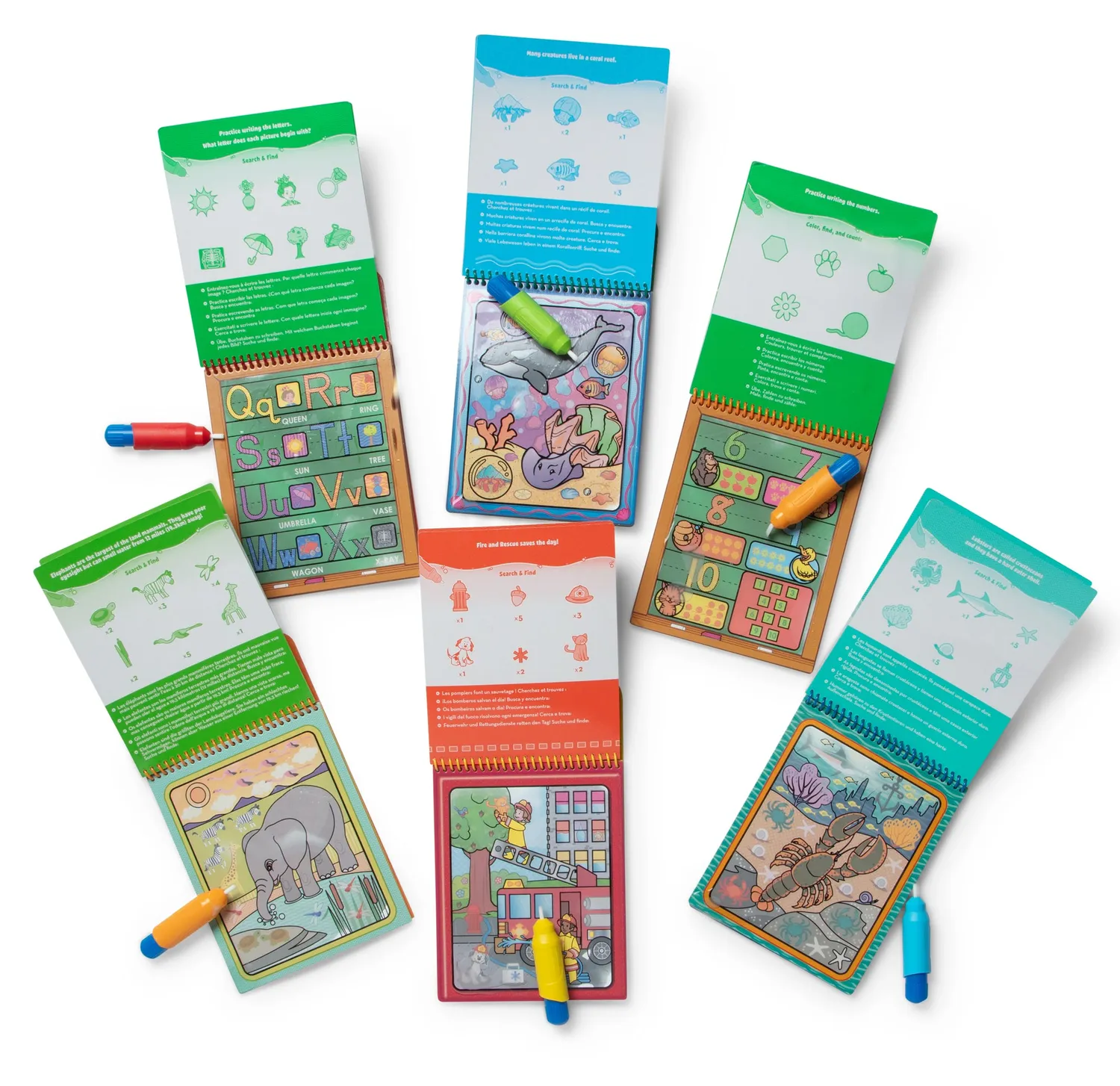 Melissa & Doug Water WOW dieren voertuigen 6-pack