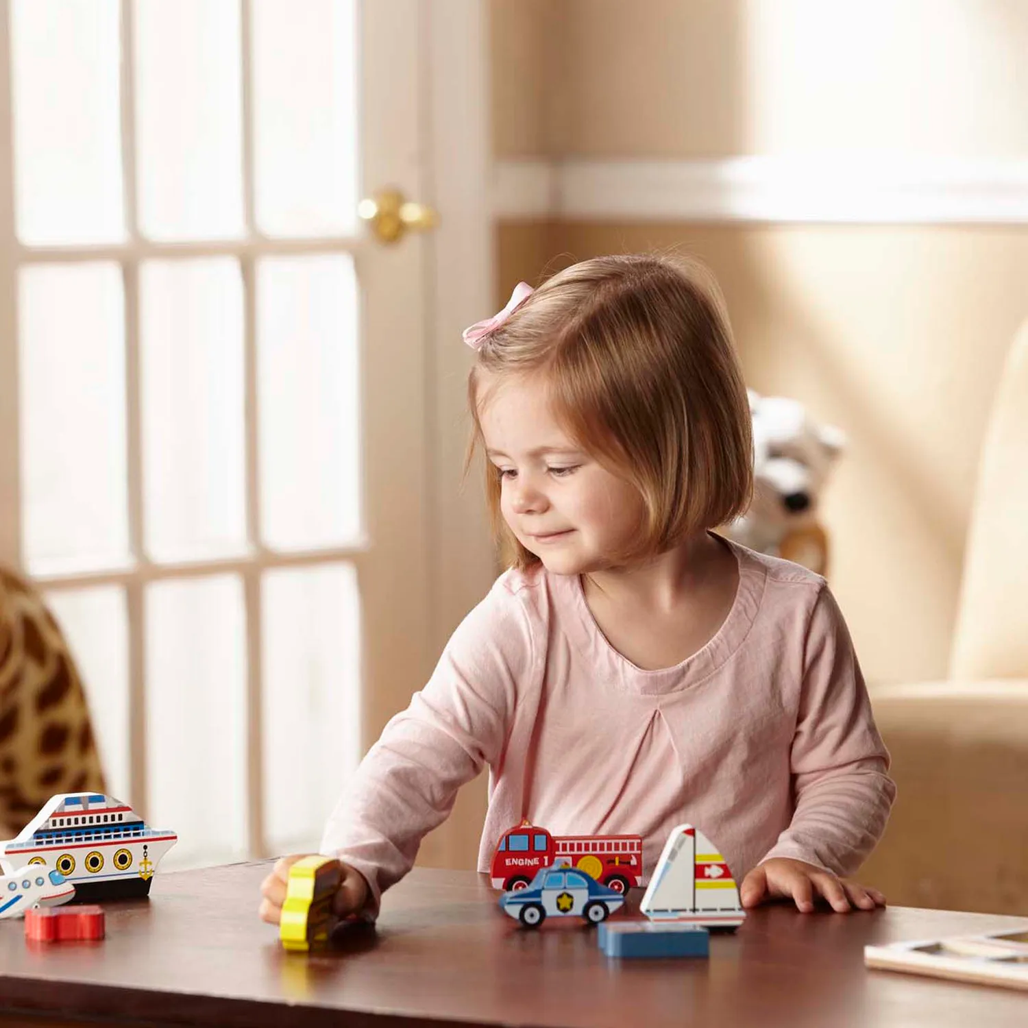 Melissa & Doug Vehicles Chunky Puzzle houten puzzel 9 stuks
