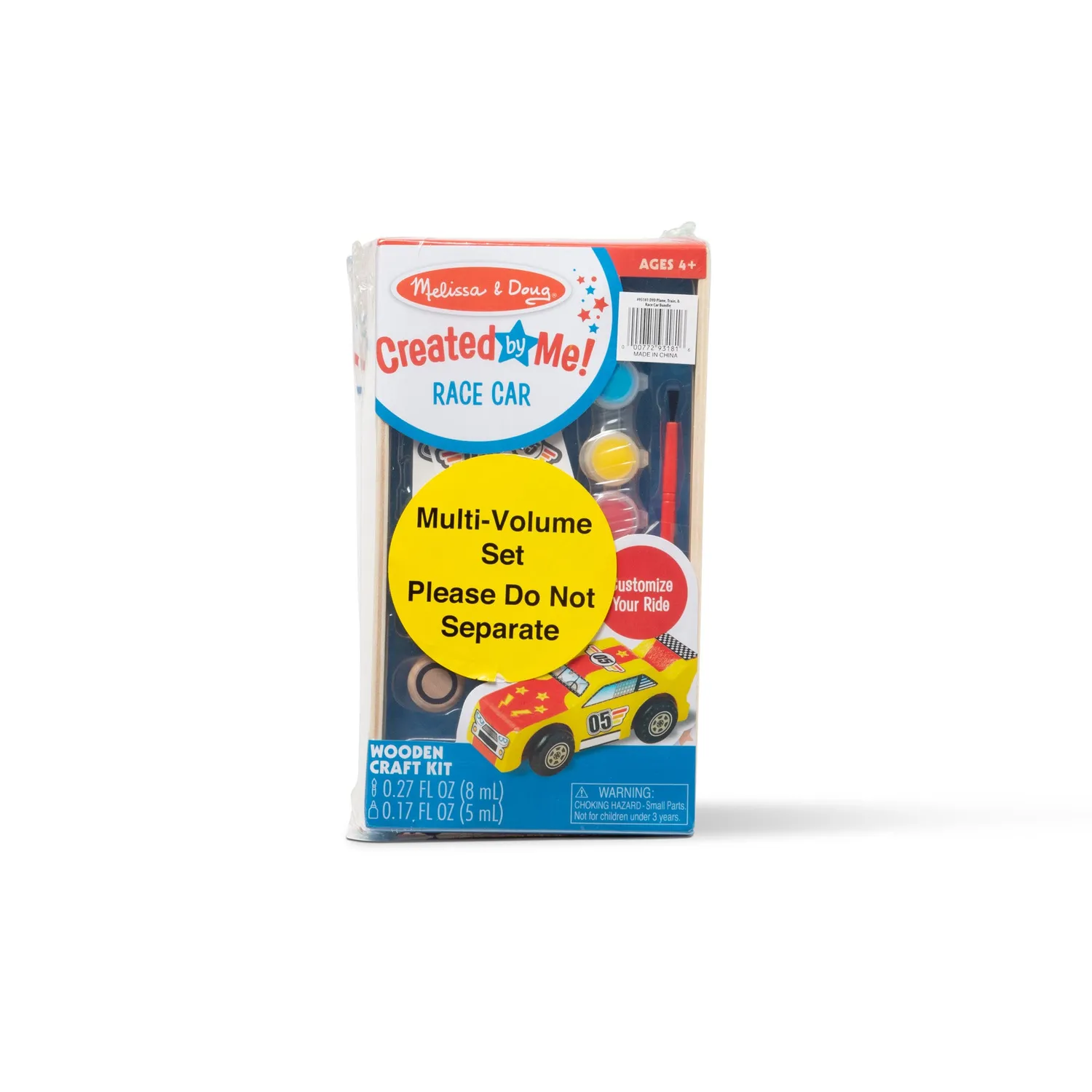 Melissa & Doug Created by Me knutselset voertuigen 3-pack hout